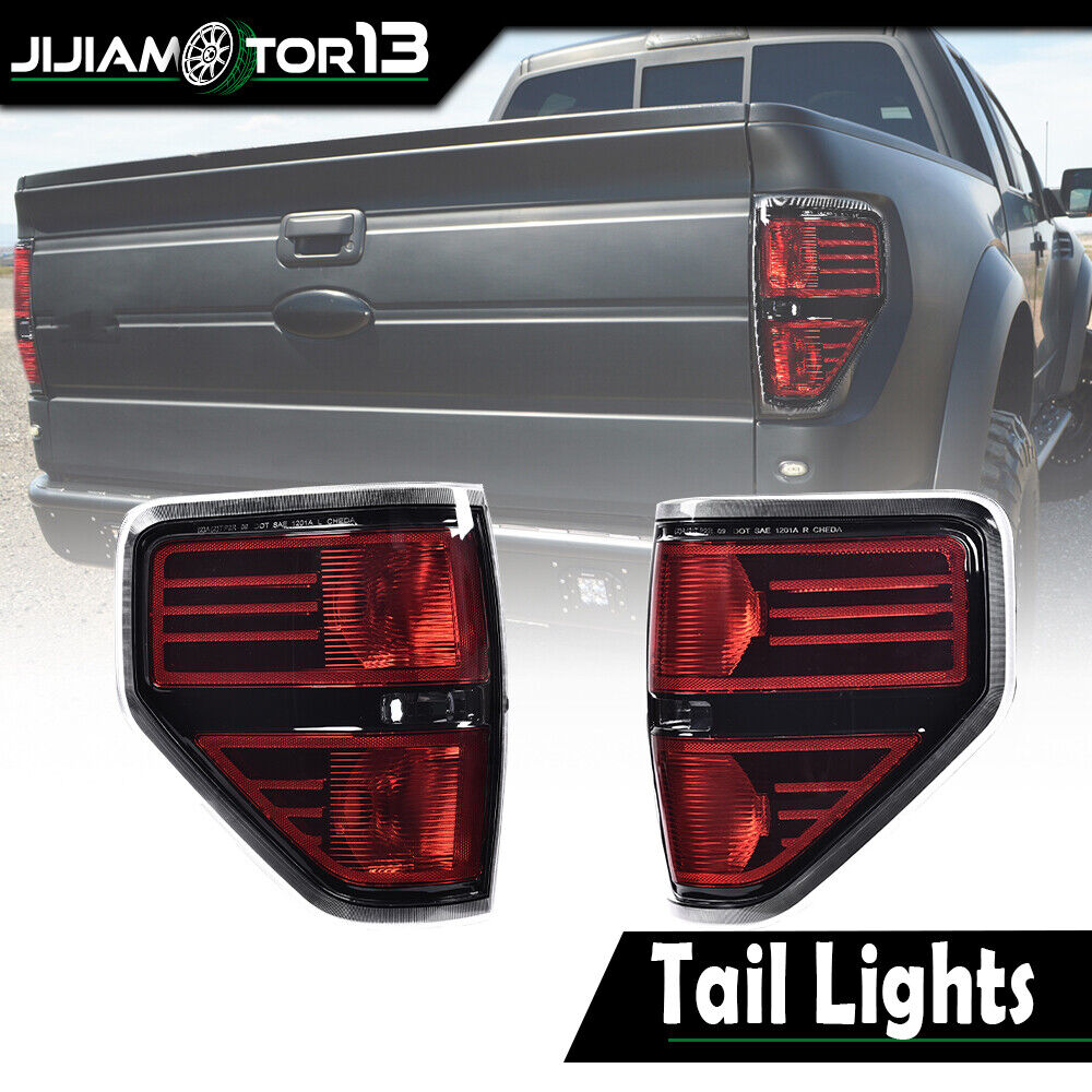 Fit for 2009-2014 Ford F-150 Pickup Rear Tail Lights Brake Lamps Left & Right JJ