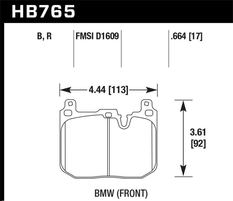Hawk Performance HB765B.664 for 14-15 BMW 228i/Xi HPS 5.0 Front Brake Pads