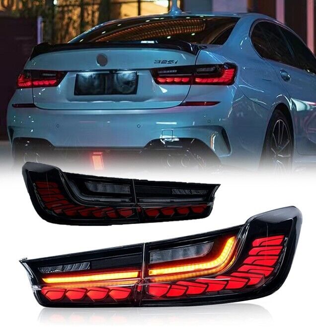 LED GTS Tail Lights for BMW 3 Series G20 M3 2019-2024 Animation Rear Lamp smoked
