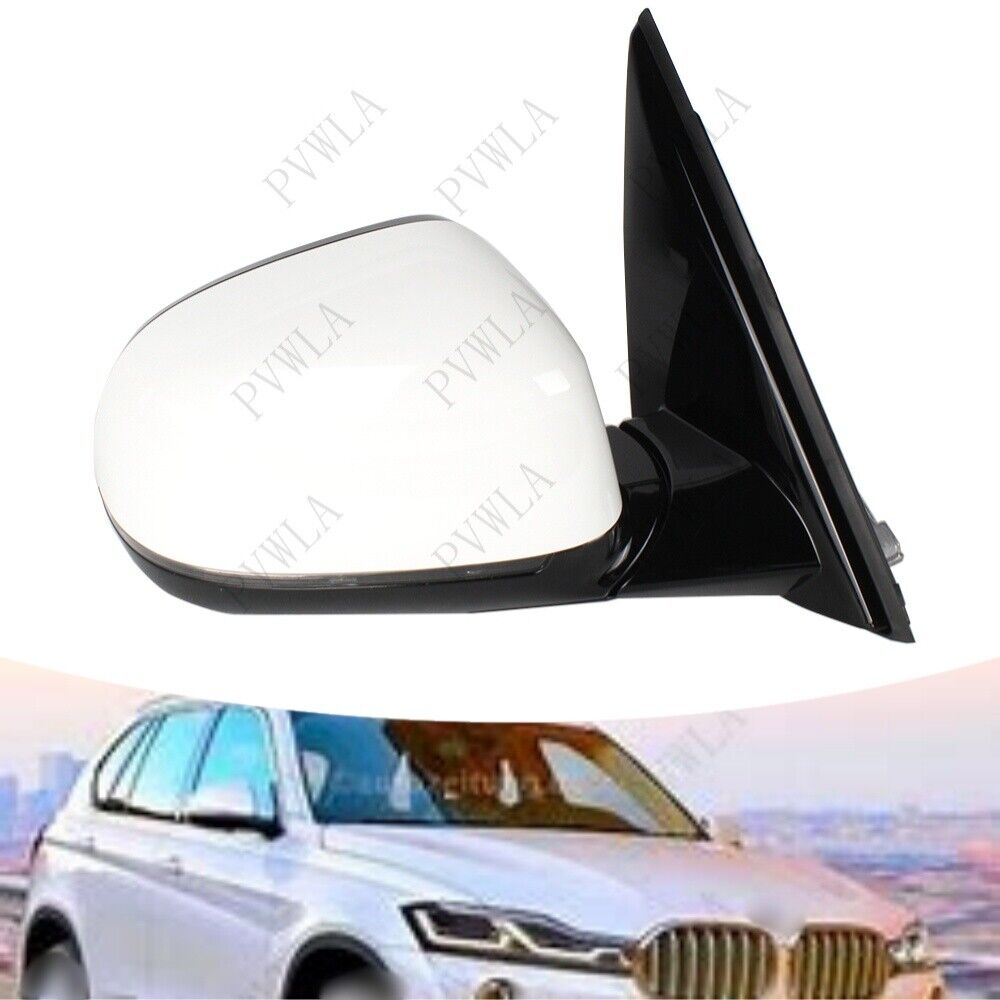 5Pins White Turn Light Mirror Assembly For BMW X3 G01 G08 18-21 Right Passenger