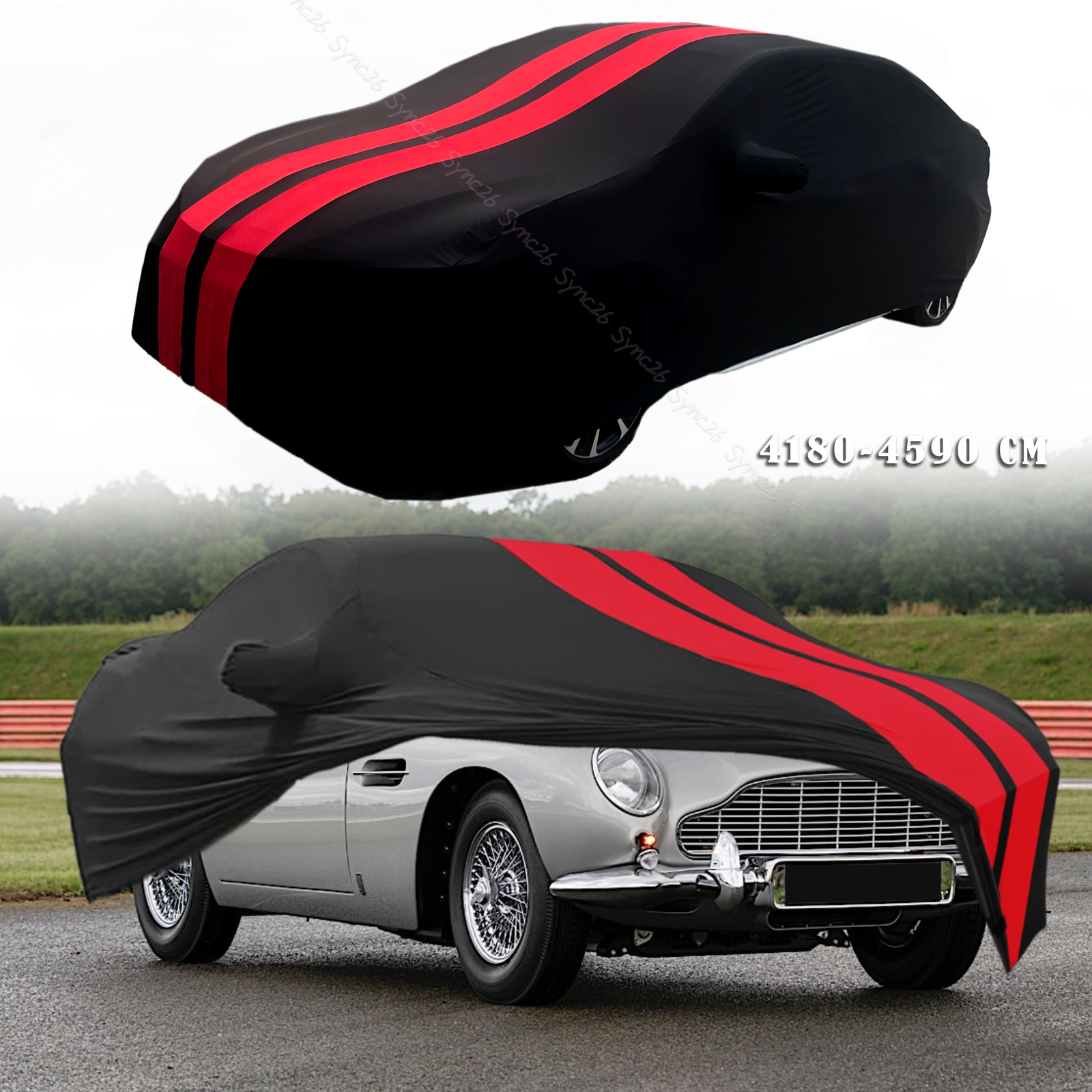 For Aston Martin DB5 V8 Indoor Red Line Dustproof Stain Stretch Full Car Cover