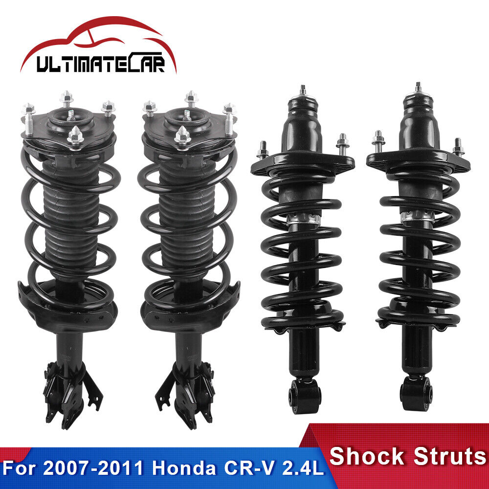Set 4 Complete Shocks Struts & Coil Springs For 2007-2011 Honda CR-V Front+Rear
