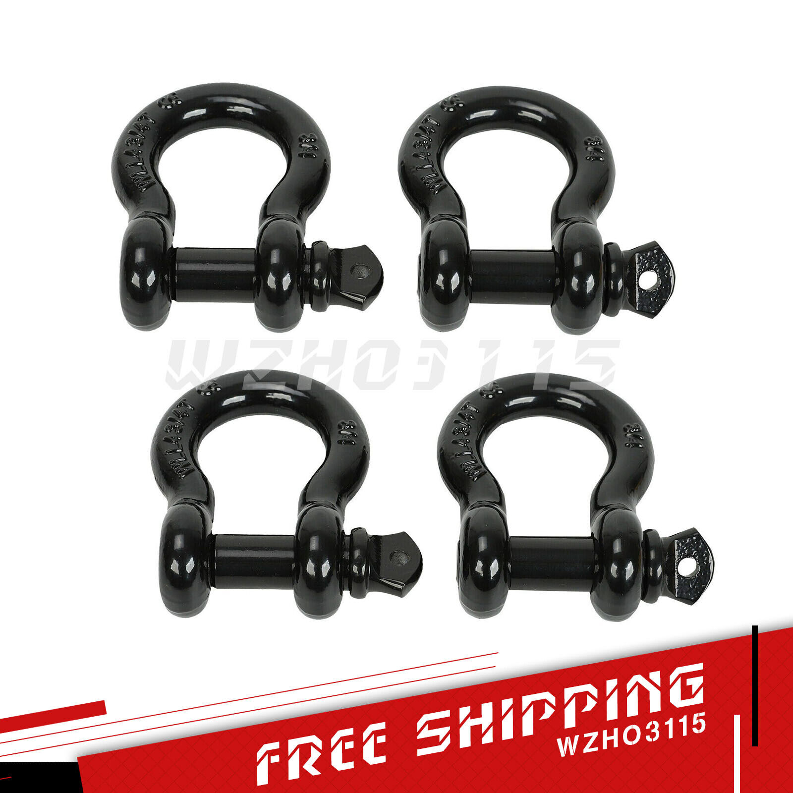 4 Pack D Ring Shackle w 7/8\