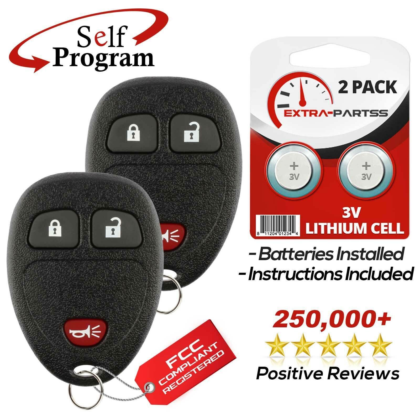 2 For 2008 2009 2010 Saturn Vue Remote Keyless Entry Key Fob