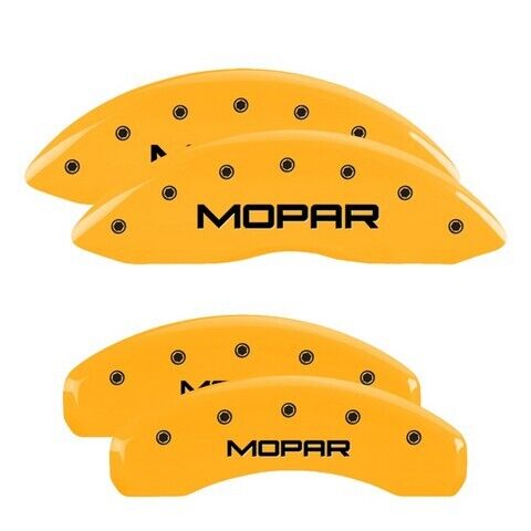 MGP Caliper Covers Set of 4 Yellow finish Black MOPAR