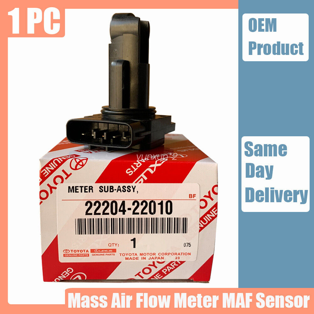 OEM 1PC Mass Air Flow Meter MAF Sensor 22204-22010 for Toyota Lexus Scion DENSO