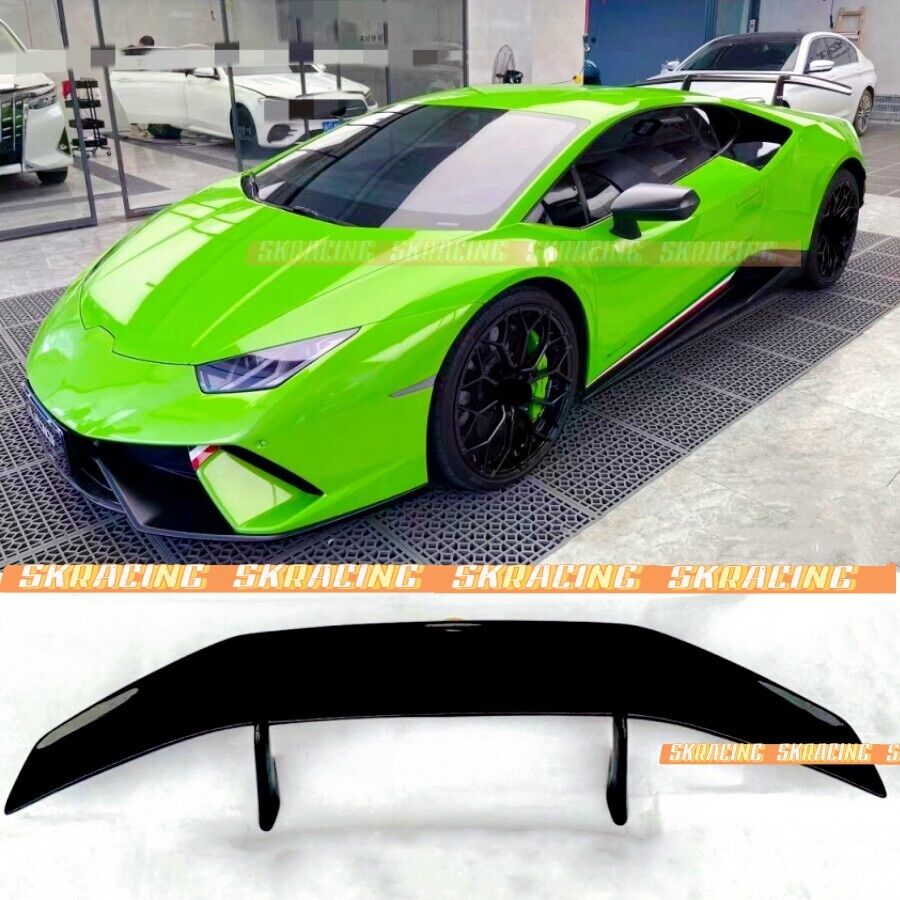 For Lamborghini Huracan LP580 LP610 Glossy Black GT Style Rear Spoiler Wing Kits
