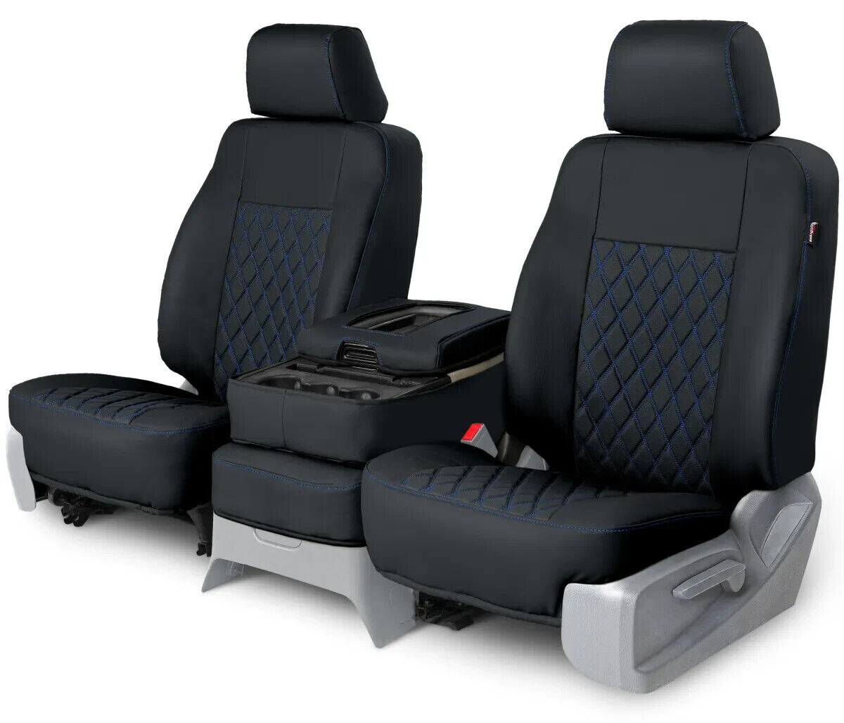 CUSTOM LEATHERETTE FRONT & REAR SEAT COVERS for the 2007-2013 Toyota Tundra Crew