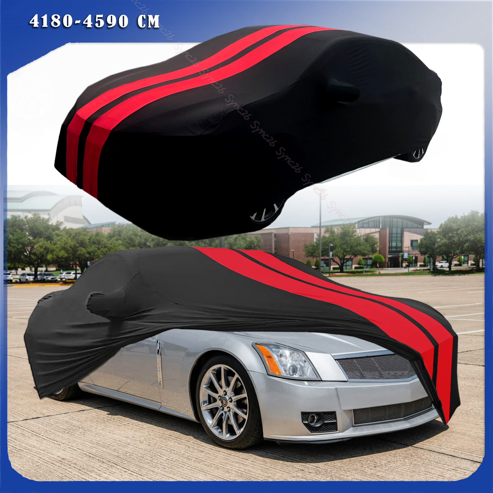 Red/Black Indoor Car Cover Stain Stretch Dustproof For Cadillac XLR