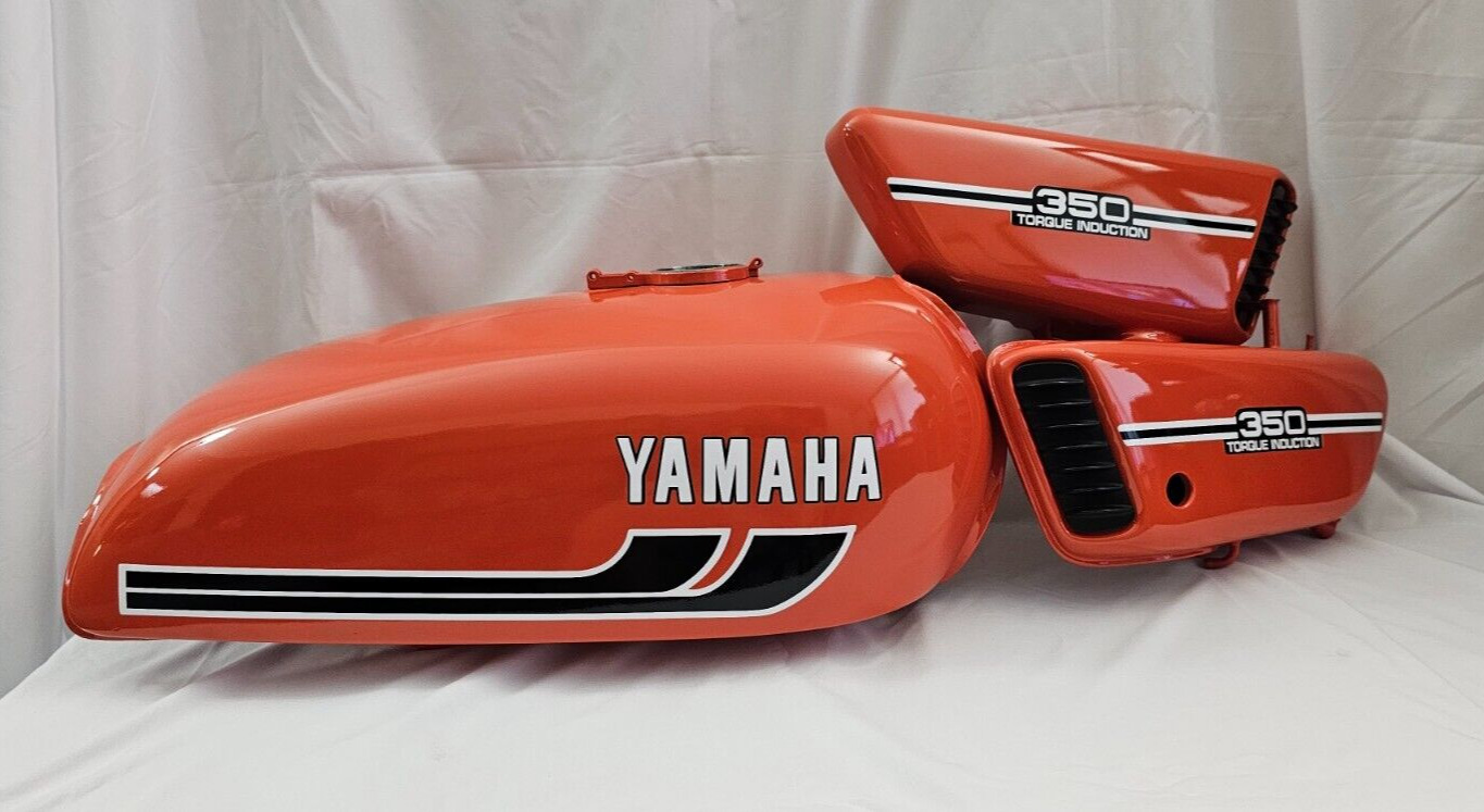 1975 Yamaha RD350 6pc Tank + Side Cover Graphic Decals