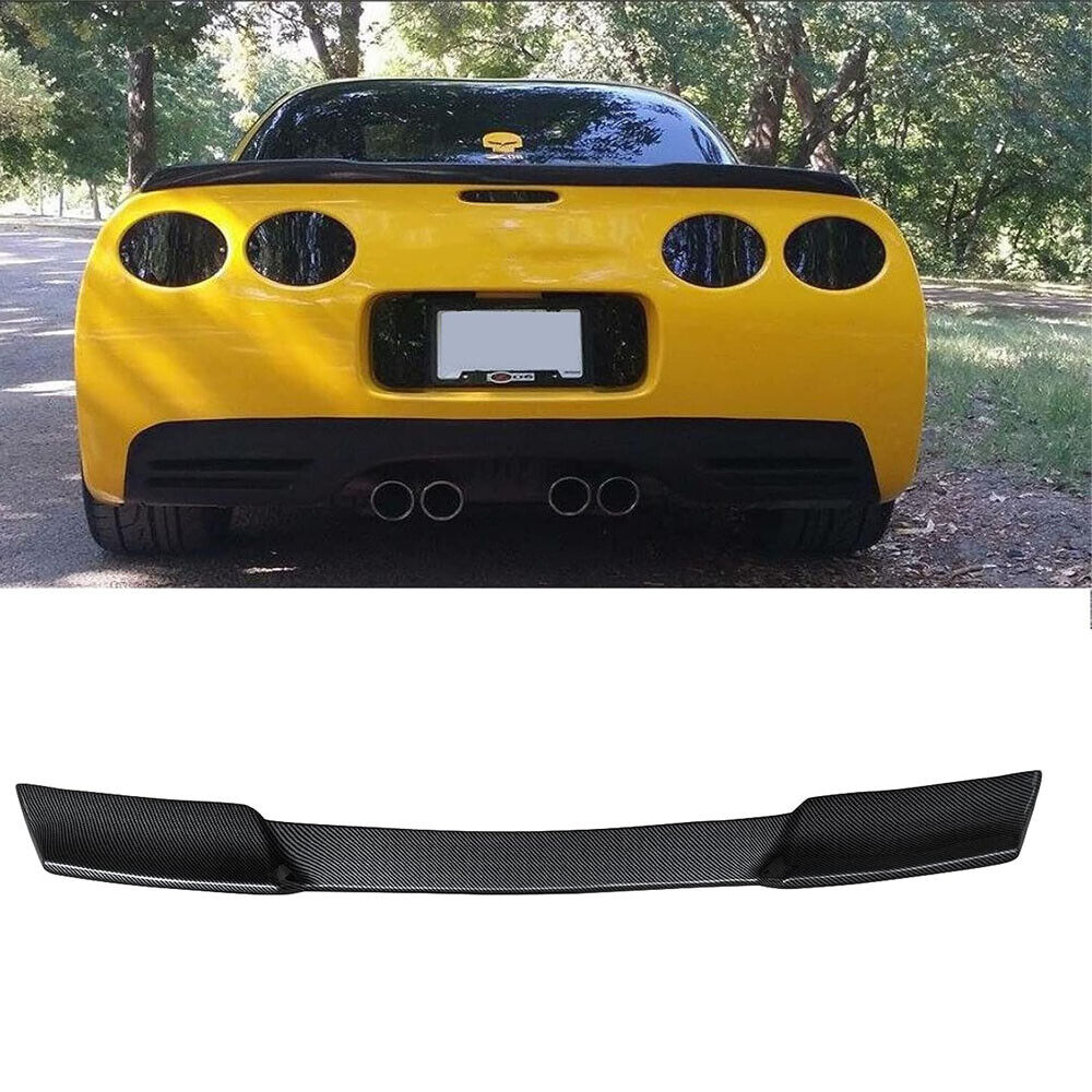 Rear Trunk Wing Spoiler Fits 97-04 Corvette C5 ZR1 Extended Style Carbon Look