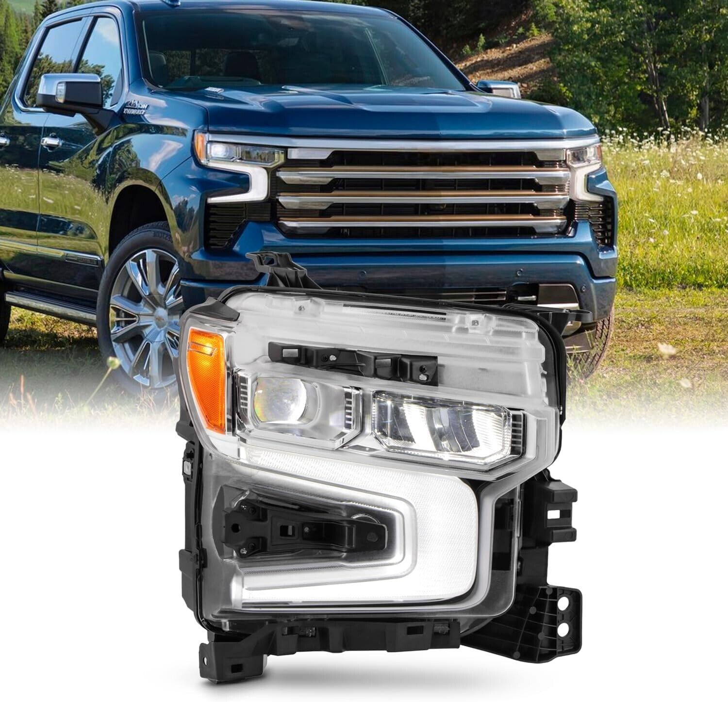 For 2022-2024 Chevy Silverado 1500 LTZ/RST/High Cuntry LED Headlight Right Side