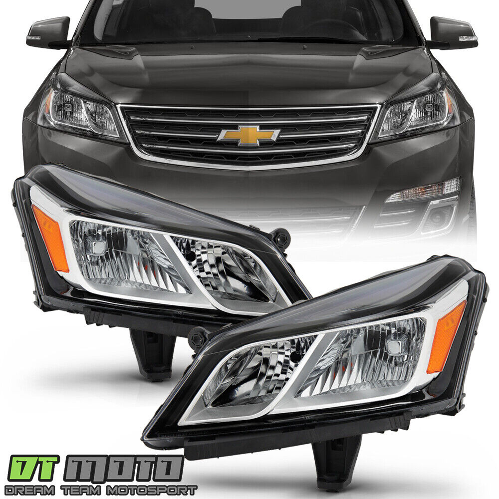 2013-2017 Chevy Traverse Factory Headlights Headlamps Replacement Set Left+Right