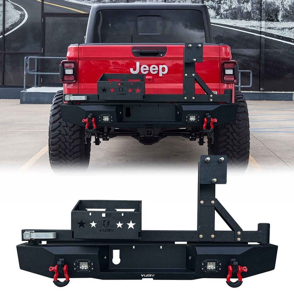 Vijay Fits 2020-2024 Jeep Gladiator JT With Tire Carrier Rear Bumper