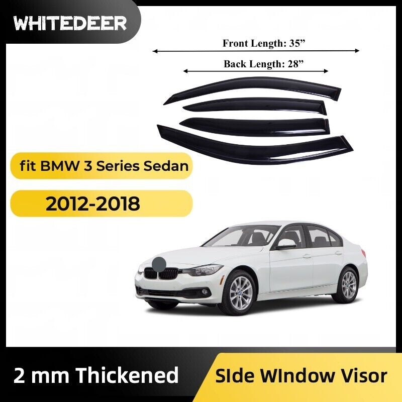 Fits BMW 3 Series 2012-2018 Sedan Side Window Visor Sun Rain Deflector Guard