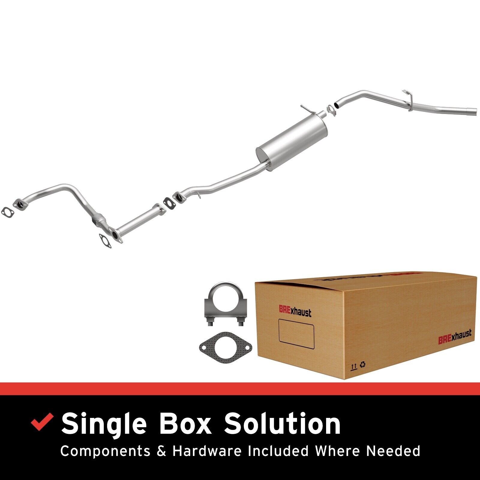 BRExhaust 1999-2002 Nissan Frontier 3.3L Direct-Fit Replacement Exhaust System