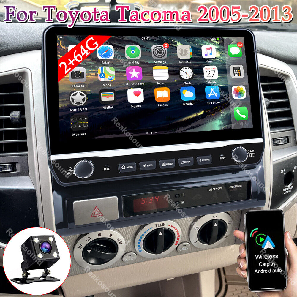 10.1'' Android 13 For Toyota Tacoma 2005-2013 Car Carplay GPS NAVI Radio Stereo