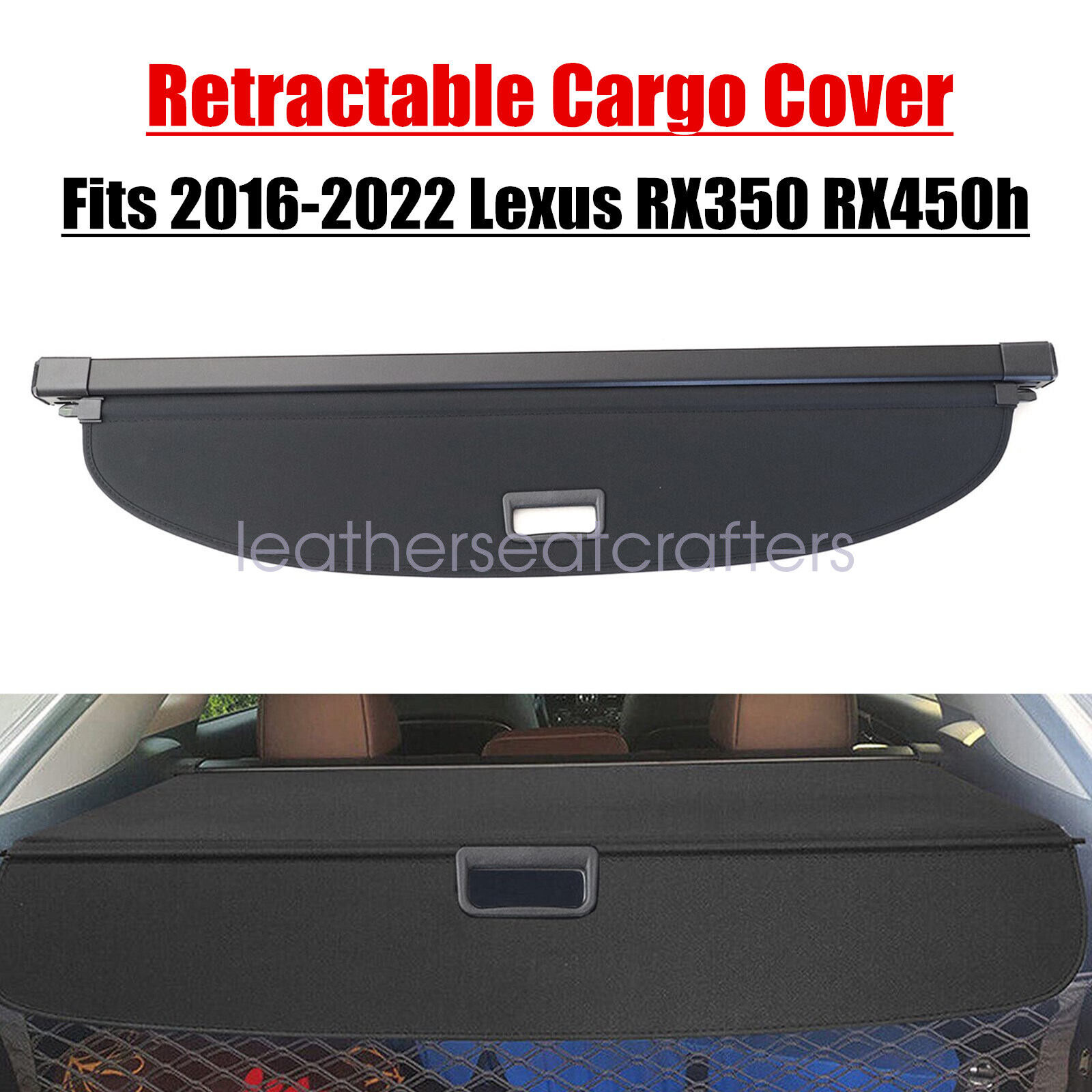 For 2016-2022 Lexus RX350 RX450h Rear Retractable Security Shield Cargo Cover