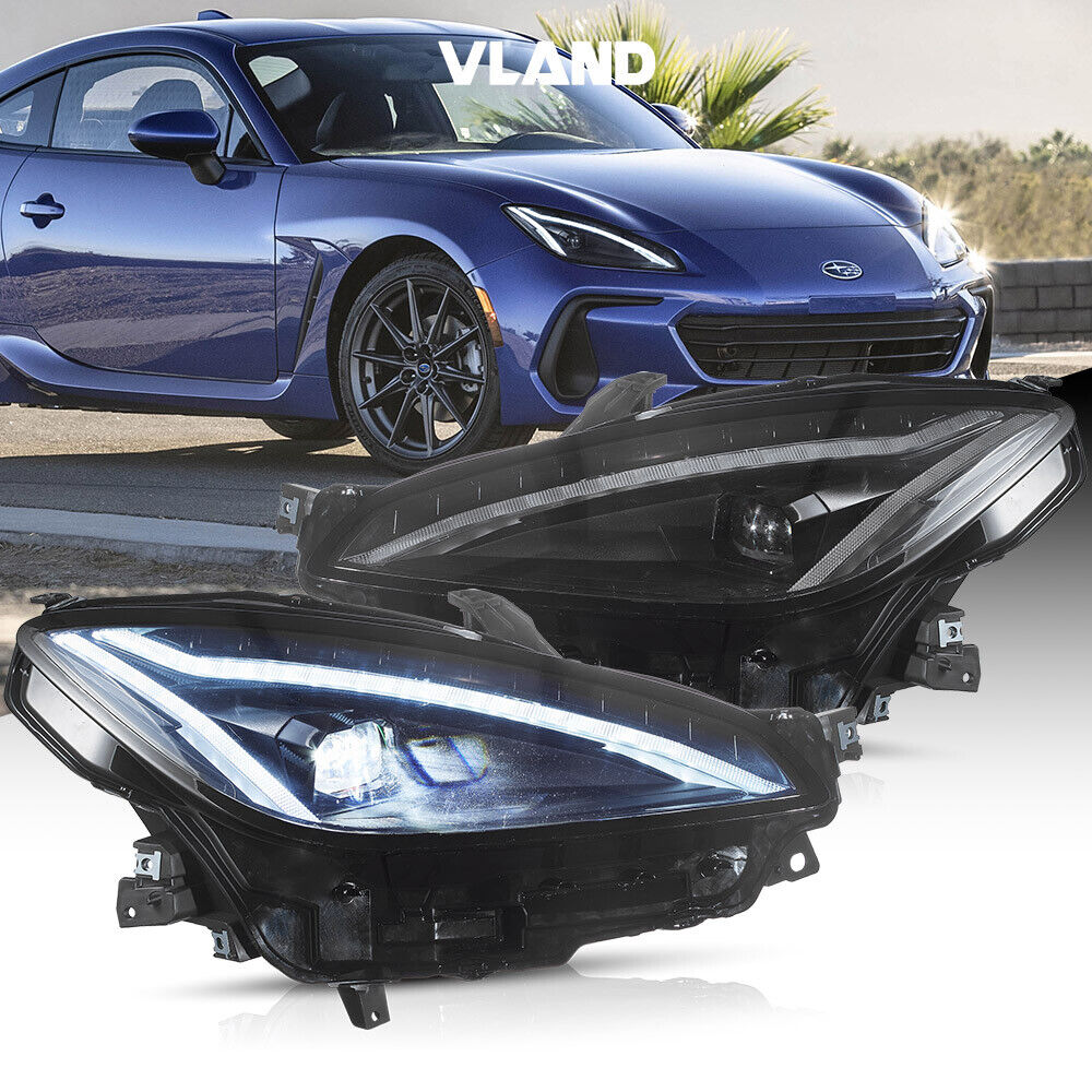 VLAND 2xLED Headlights For 2022-2024 Toyota GR86 /Subaru BRZ ZN8/ZD8 w/Animation