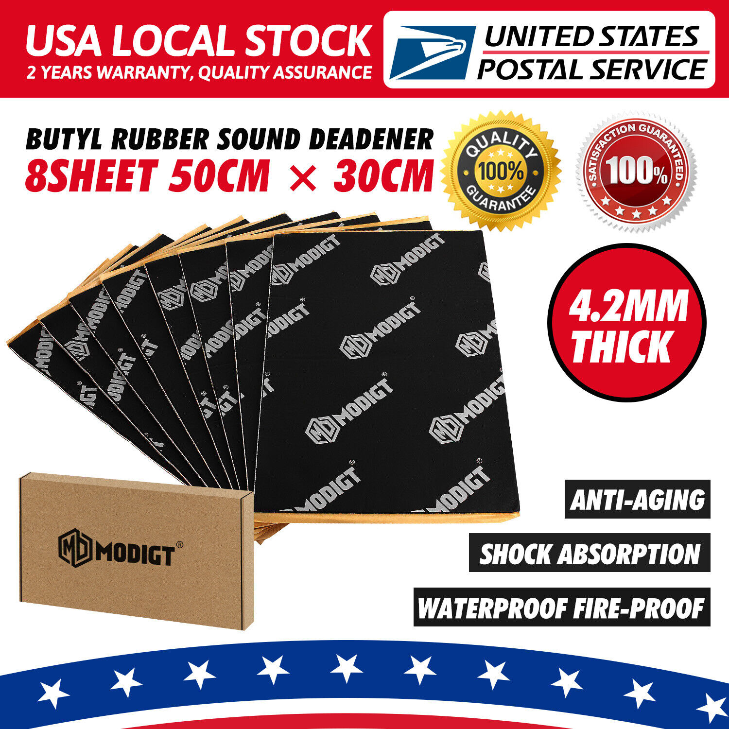 13 sqft Car Sound Deadening mat Butyl Automotive Sound Deadener Noise Insulation
