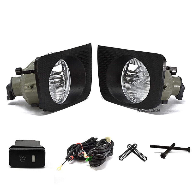 Front Pair Fog Lights Bumper Lamps Clear Kit, Fit For 2006-2009 Toyota 4Runner