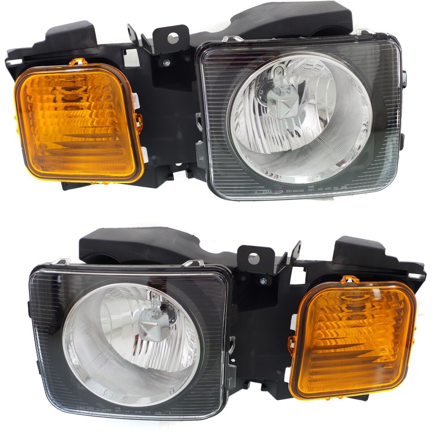 Headlight Set For 2006-2010 Hummer H3 Sport Utility Driver and Passenger Side