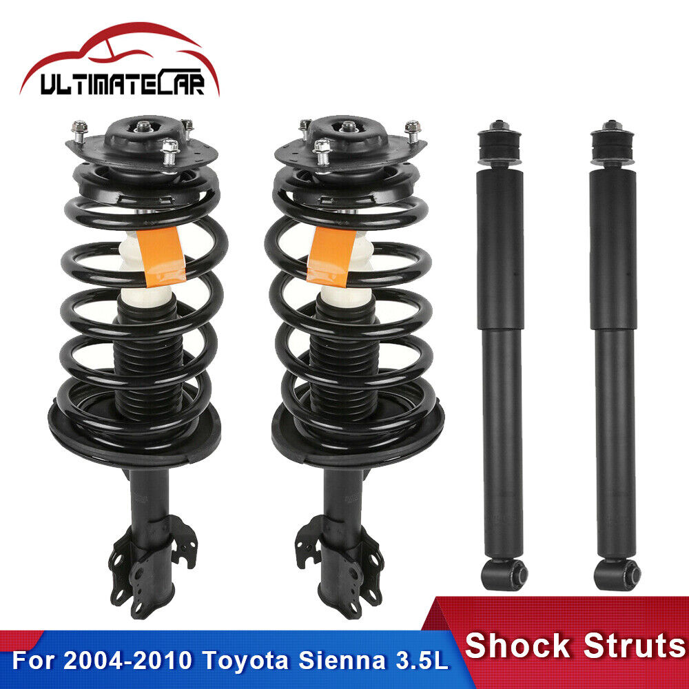 Set 4 Complete Struts Shock Absorbers For 2004-2010 Toyota Sienna Front+Rear