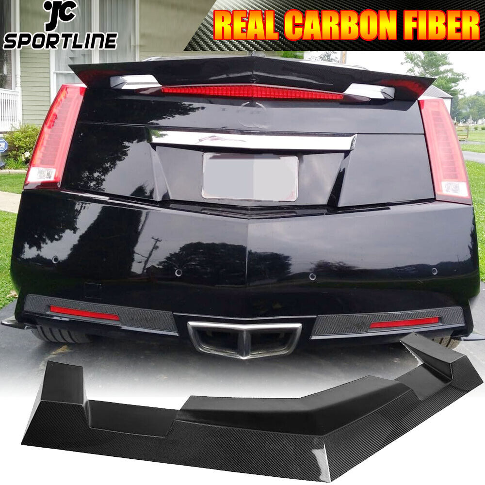 Fits Cadillac CTS Coupe 2011-2014 Rear Trunk Spoiler Boot Wing Lip REAL CARBON