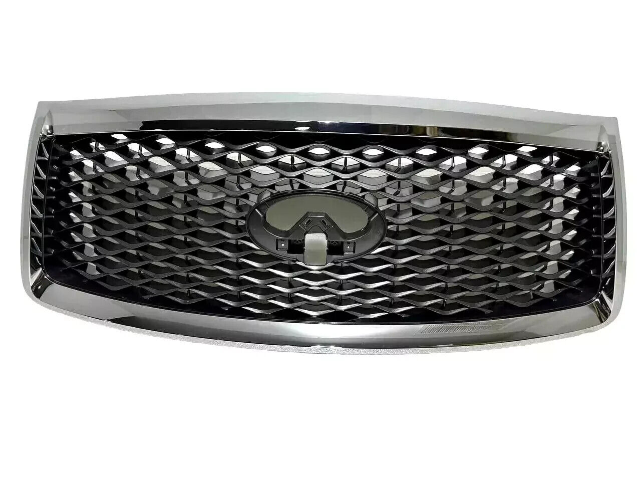 For 2018-2021 Infiniti QX80 Front Bumper Upper Grille Chrome With Camera Option