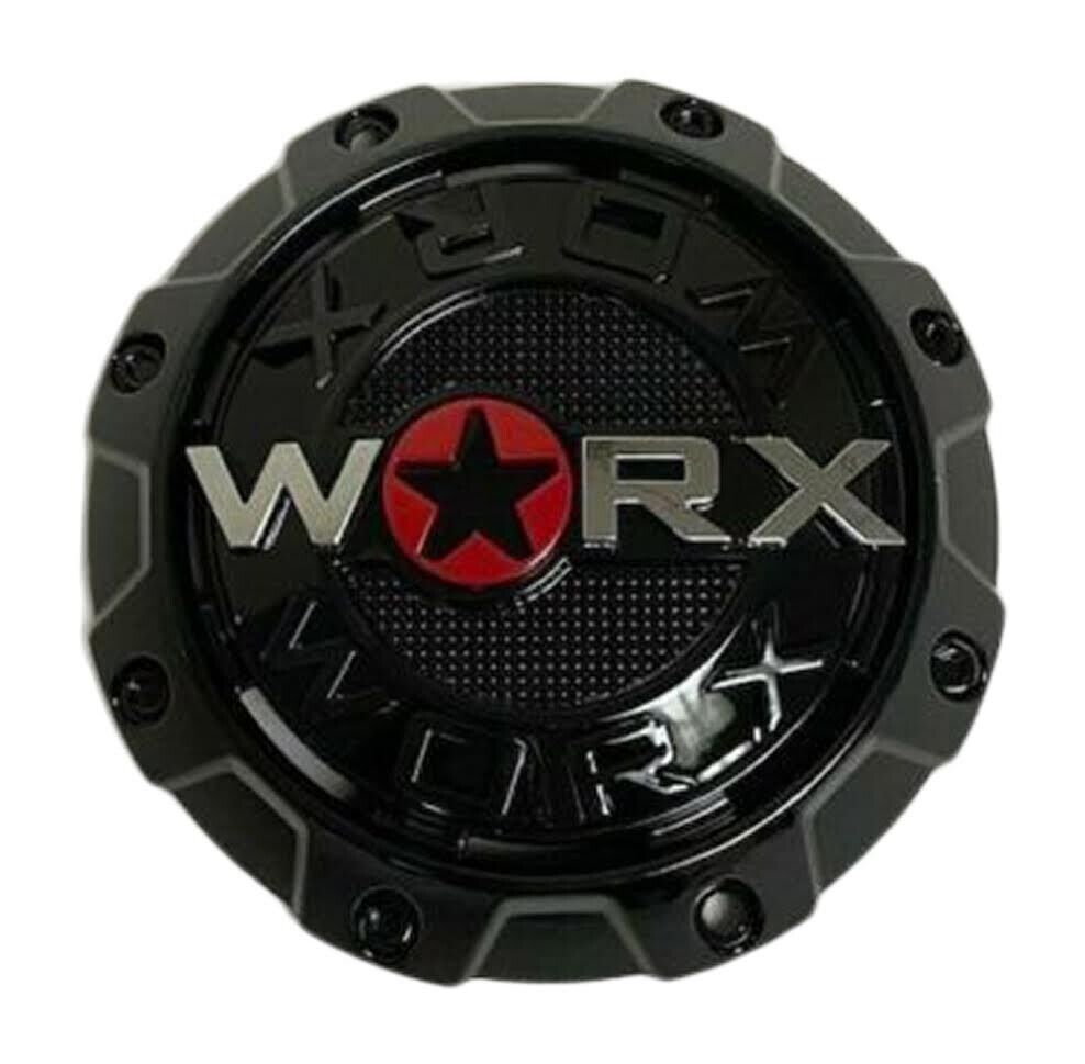 Worx By Ultra 8 Lug Gloss Black Wheel Center Cap 30171765F-A Short Round