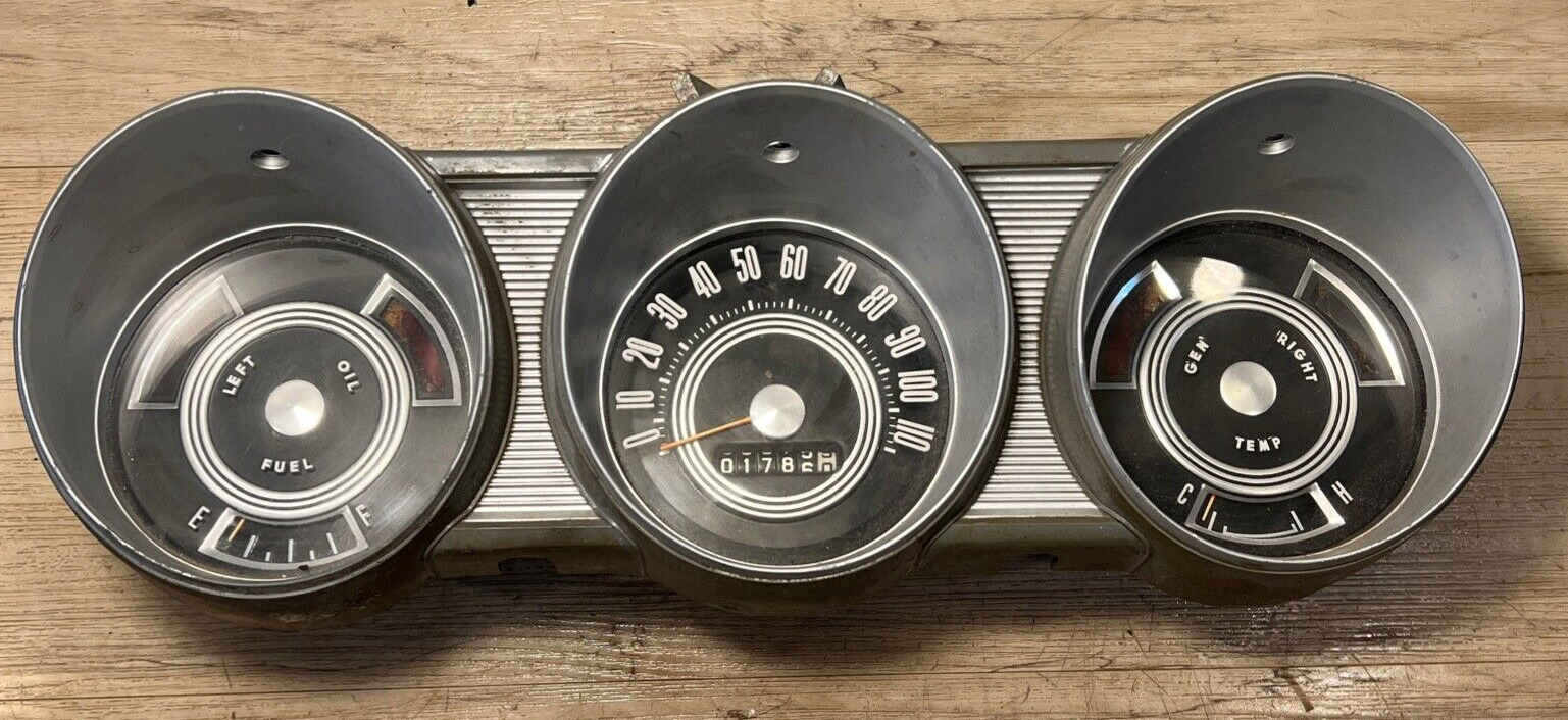 1962-1963 Ford Fairlane gauge instrument cluster speedometer temp fuel