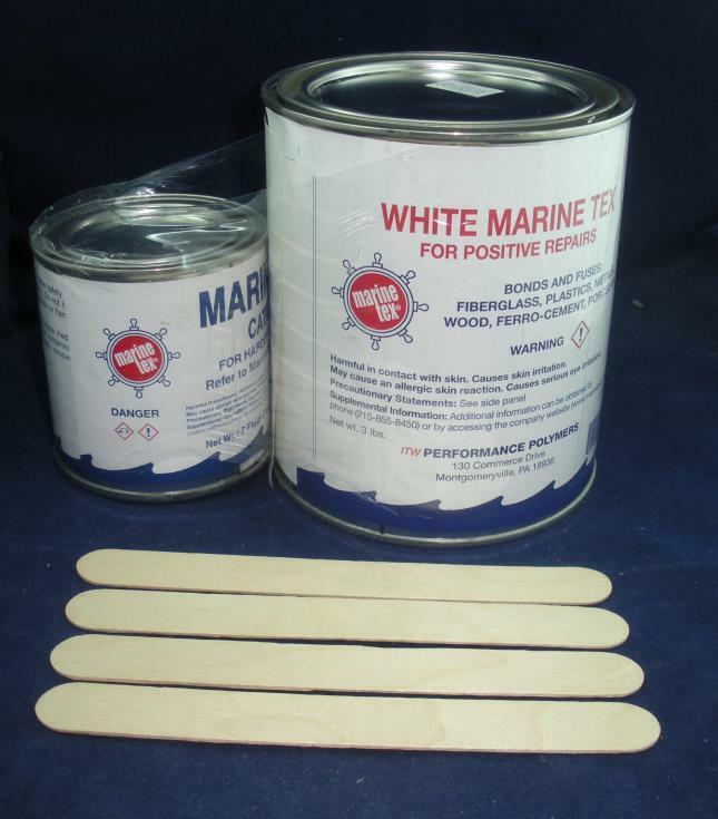 Marine-Tex RM307K Epoxy Repair Kit Quart White with 4 Mixing Sticks