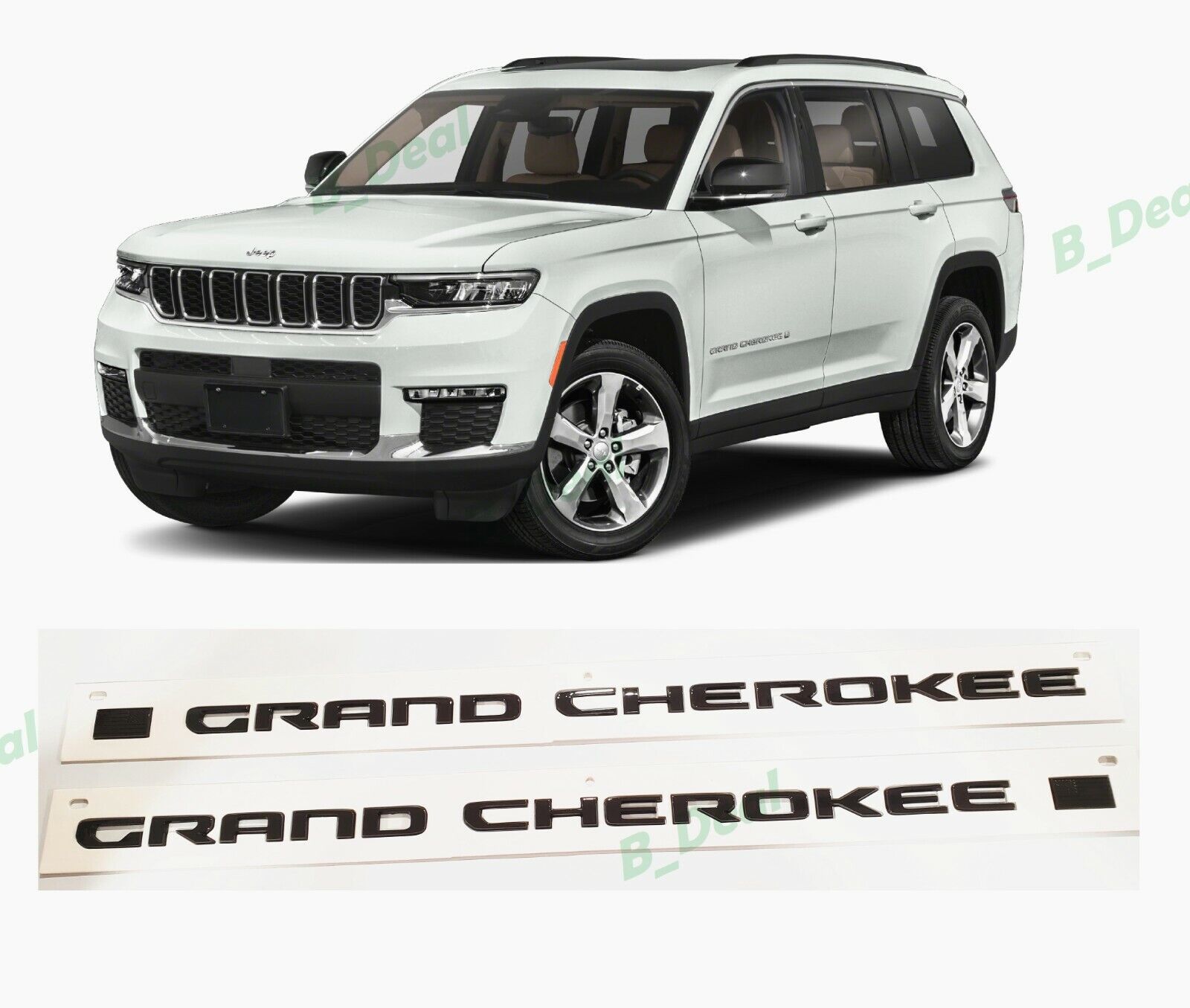 2PCS Door Gloss Black Emblems Fit For 2021-2023 Jeep Grand Cherokee WL/WK