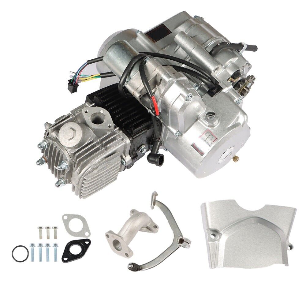 125cc 4 stroke ATV Engine Motor 3-Speed Semi Auto w/Reverse Electric Start
