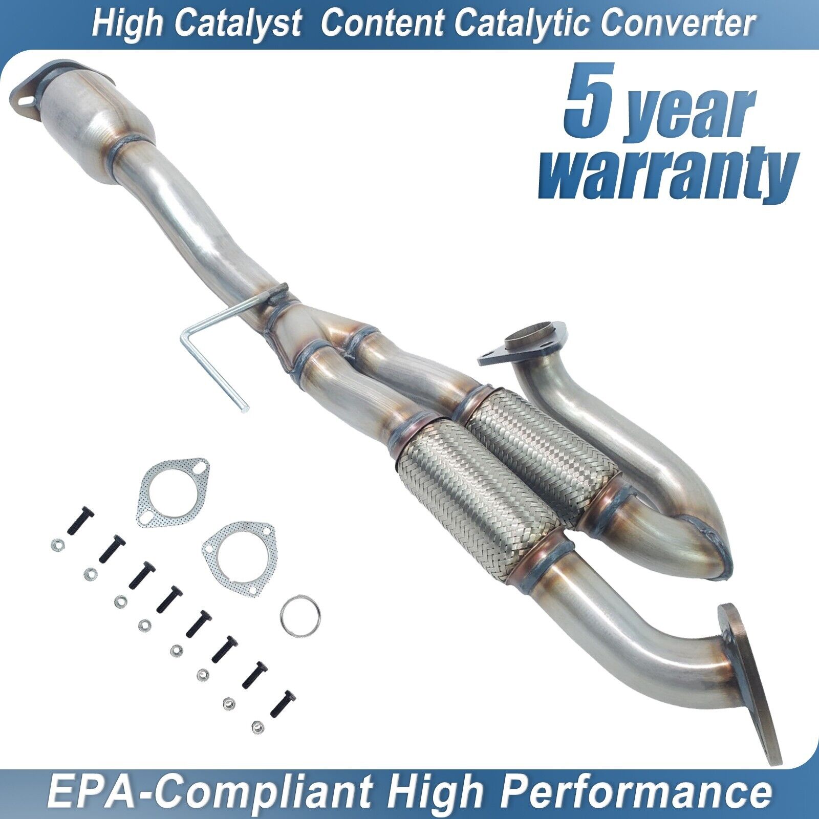 FITS: 2009-2014 NISSAN MAXIMA 3.5L REAR Y-PIPE CATALYTIC CONVERTER