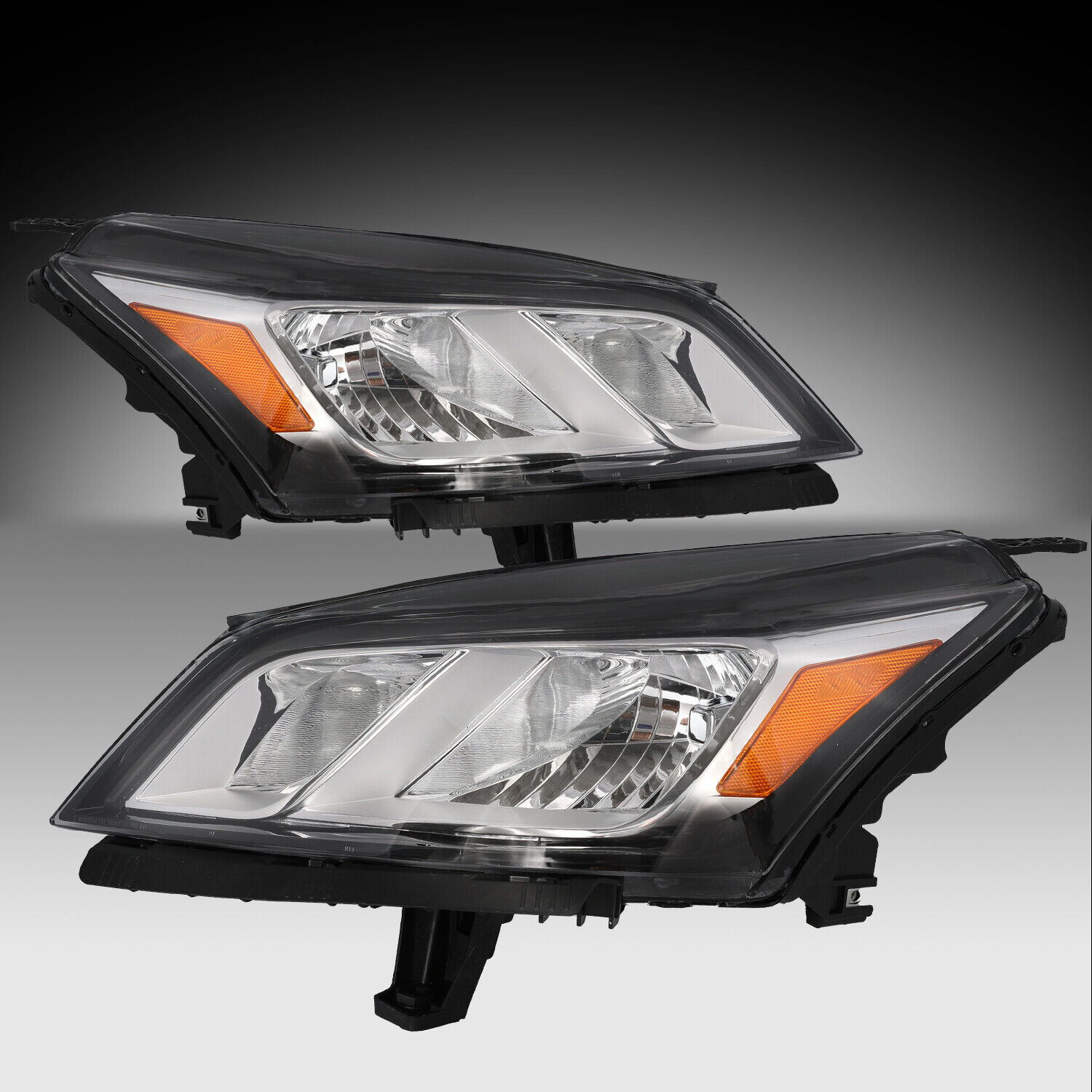 For 2013-2017 Chevy Traverse Chrome OE Style Headlights Headlamps LH+RH Set