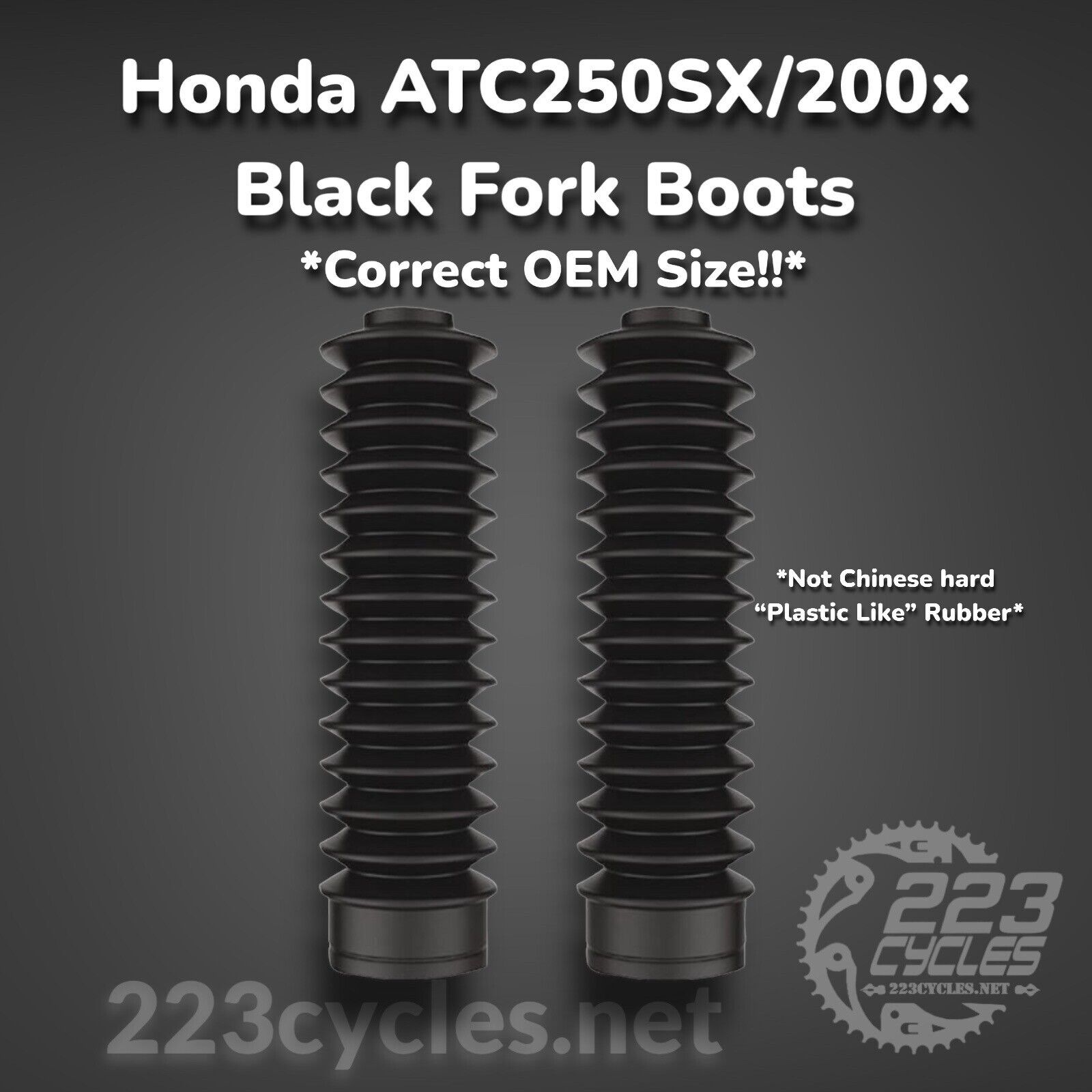 Honda ATC250SX And ATC200X Fork Boots ***Correct Size**