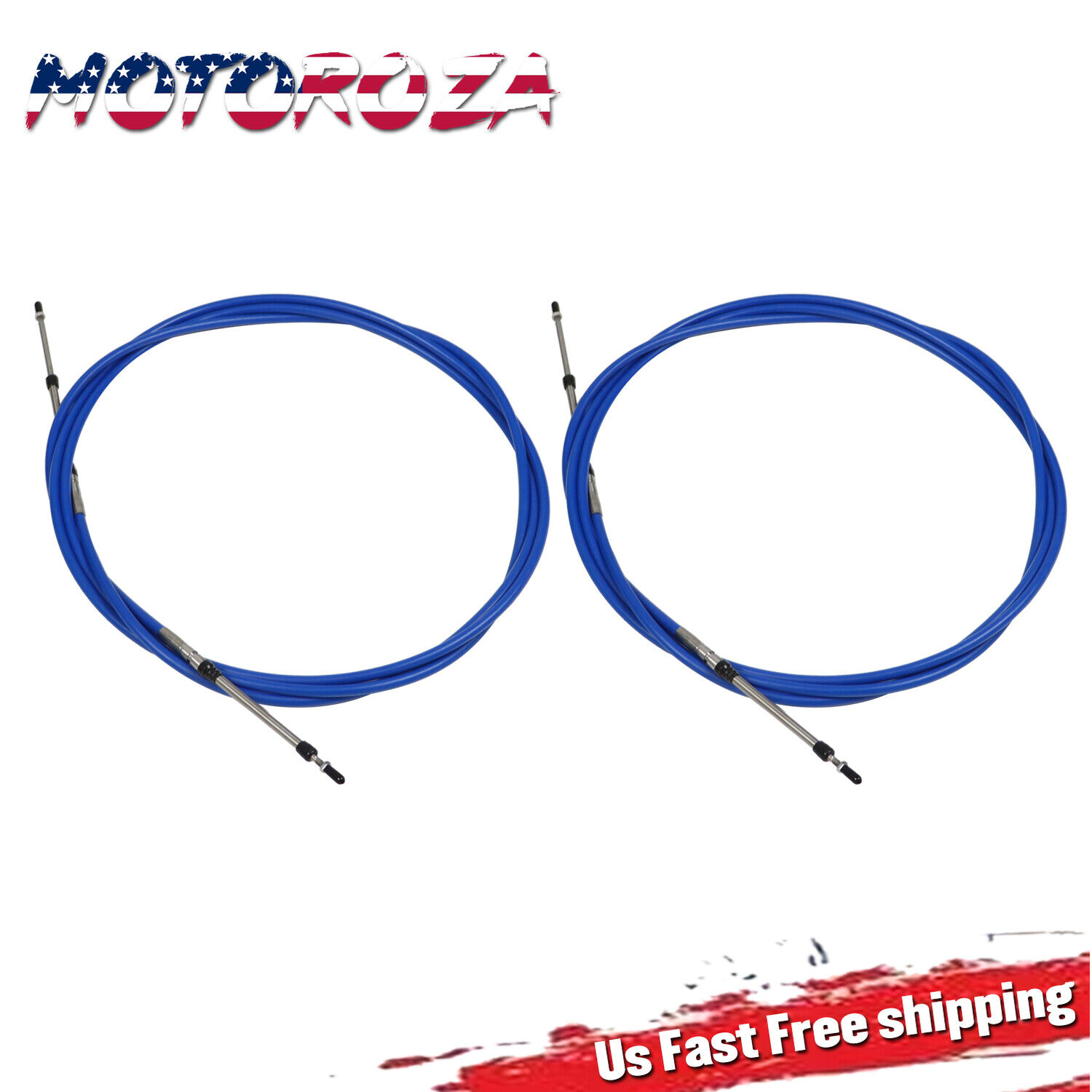 2PCS 13FT Throttle Control Cable Shift Control Lever 33C For YAMAHA Engine 
