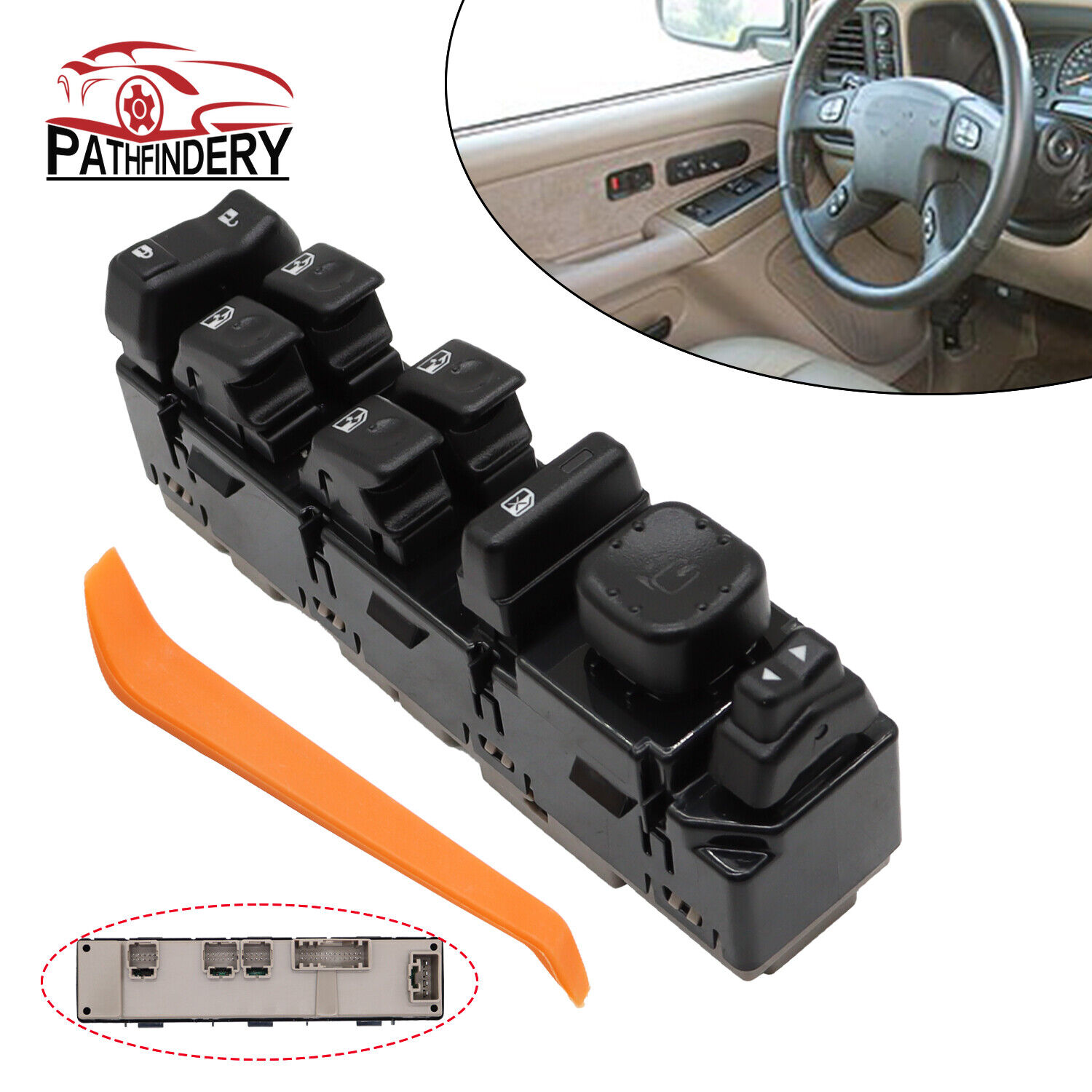 Master Power Window Switch Fit For Chevy Tahoe 2003-2006 Silverado 1500 15883319