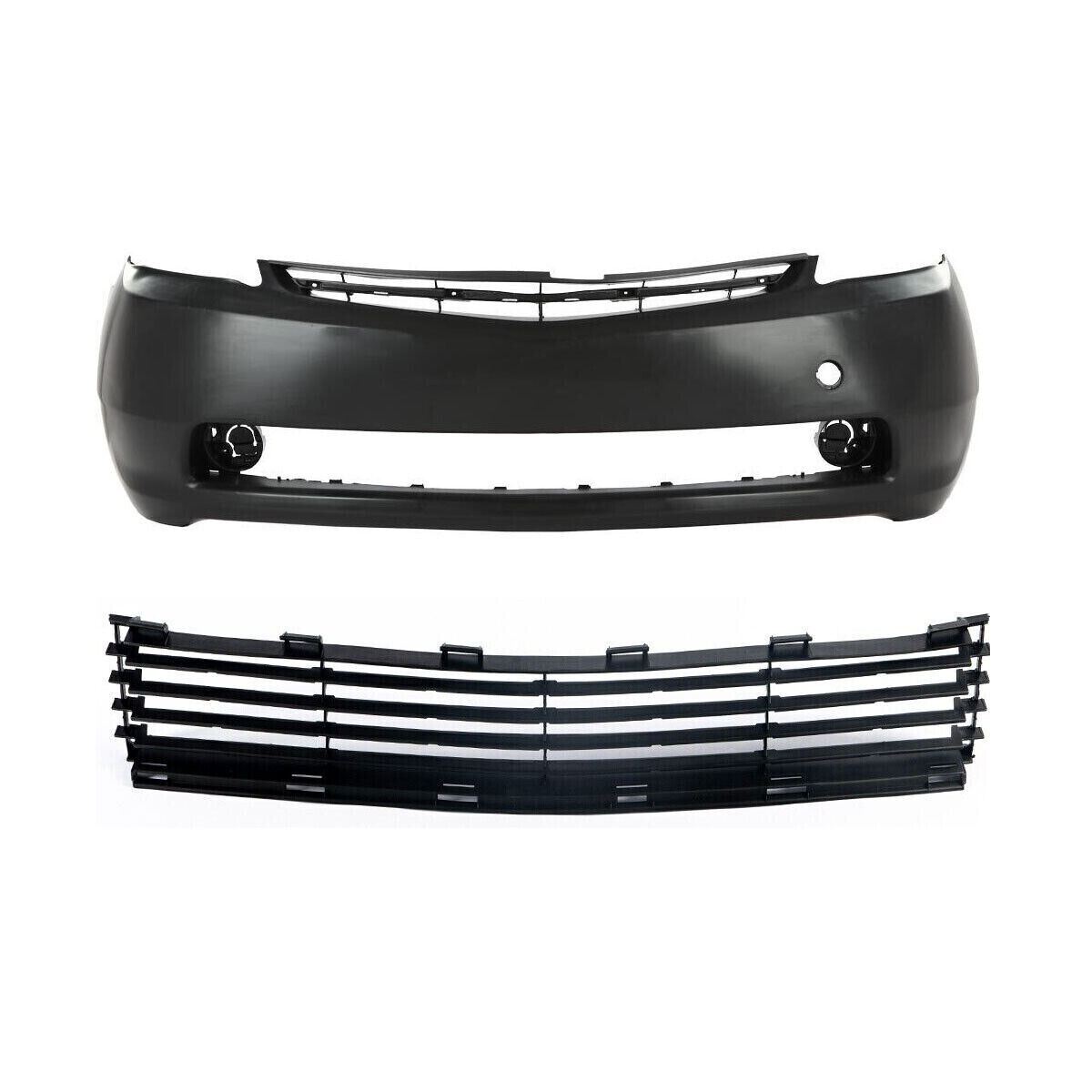 Front Bumper Cover+Grille Kit Fit For 2004 2005 2006 2007 2008 2009 Toyota Prius