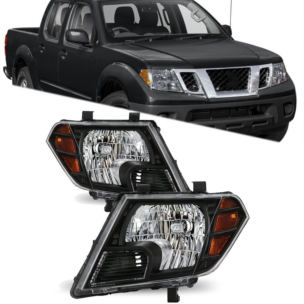 Headlight Headlamps For 2009-2020 Nissan Frontier Truck Black Left Right Side