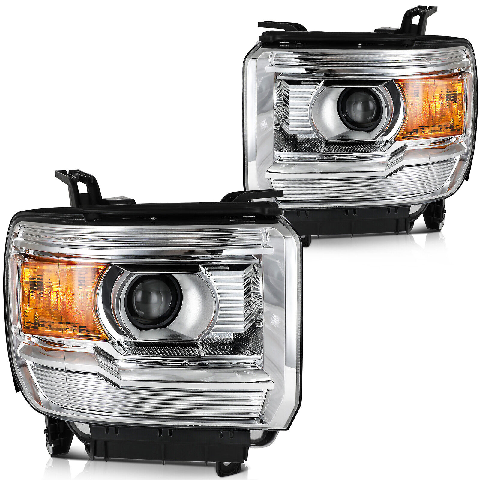 For 2015 - 2019 GMC Sierra 2500HD Base / Denali / SLE / SLT Headlights Assembly