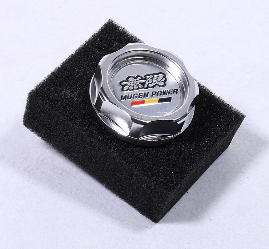 For JDM Mugen Engine Oil Filler Cap Cover Silver For Honda Civic Accord Acura