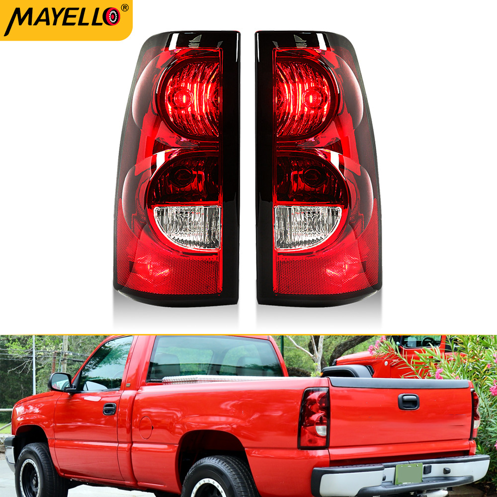 Pair RED Tail Lights Brake Lamps For 1999-2006 Chevy Silverado 1500 2500 3500