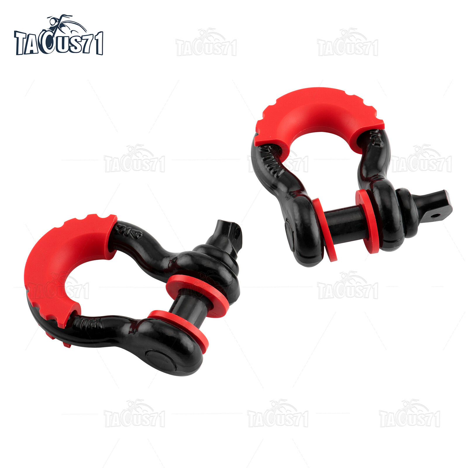 2 or 4 Pack D Ring Shackles 3/4'' with 7/8'' Pin Heavy Duty Towing Accessories
