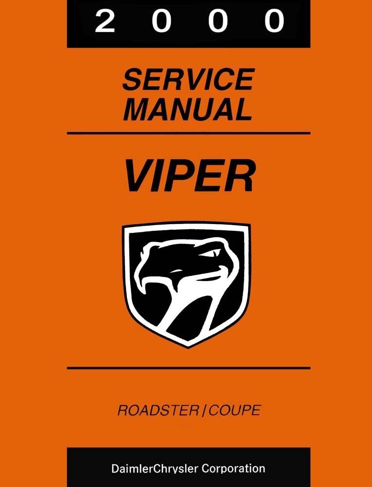 2000 Dodge Viper Shop Service Repair Manual