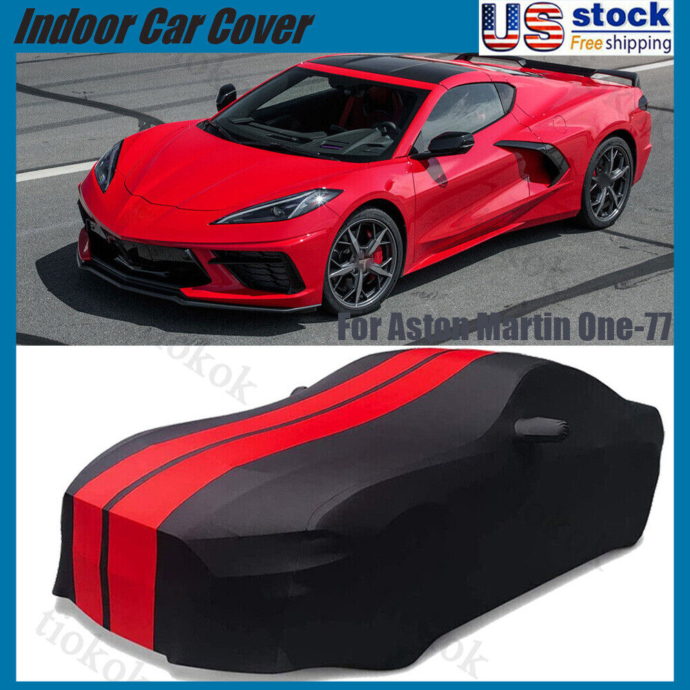 Red/Black Indoor Car Cover Stain Stretch Dustproof For Aston Martin One-77 New