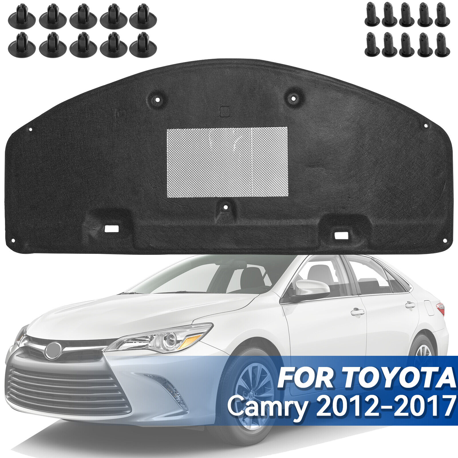 For 2012-17 Toyota Camry Hood Sound Insulation Heat Pad Soundproof Accessories🔥