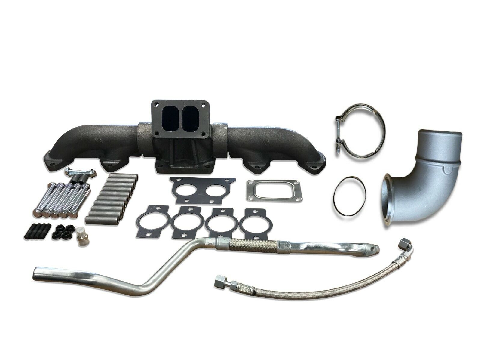 Complete New Aftermarket Exhaust For ISX 570 With T6 Flange, Plus 3682674 Elbow