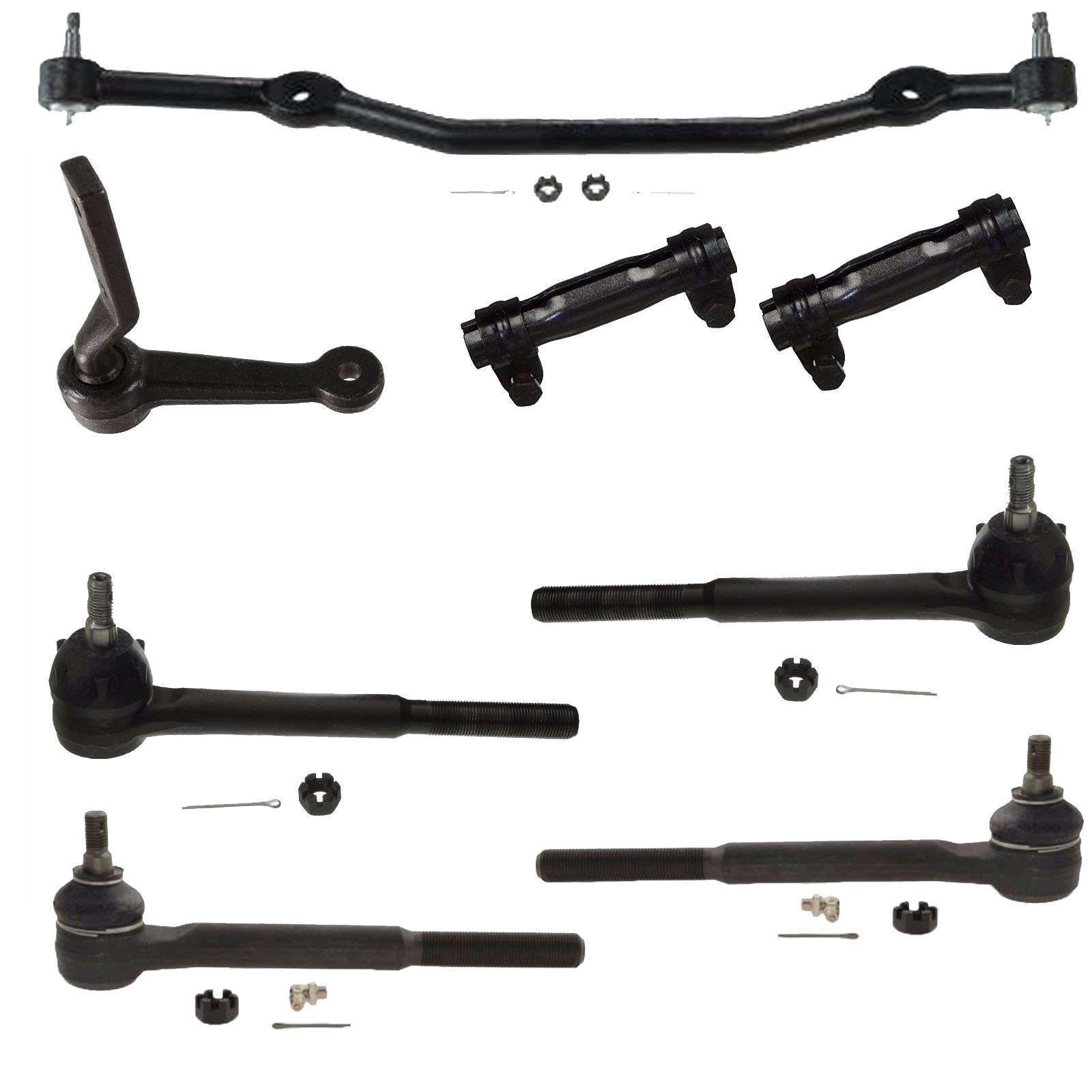 8 Pc Steering Kit Center Link Tie Rod End Idler Arm Chevelle Special 68-70